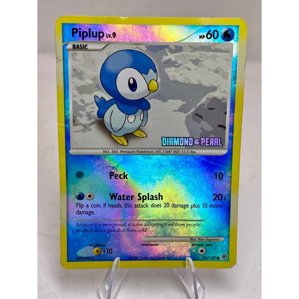 Piplup - 93/130 [Diamond and Pearl] - Burger King Promos Reverse Holo Stamped hp